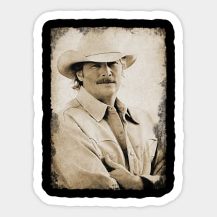 Alan Jackson 80s 90s - Vintage Retro Style Sticker